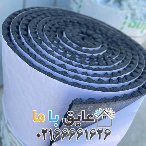 عايق الاستومري رولي ضخامت 16ميليمتر سوپرفلكس روكش AL170 مسلح+چسبدار