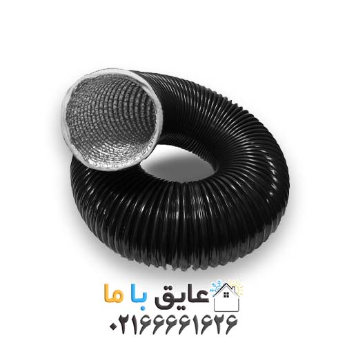 کانال فلکسیبل با عایق الاستومری 3 میل روکش آلومینیوم RUBBER، با سایز 20 طول شاخه 6 متر